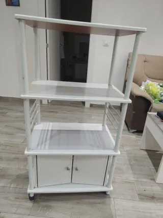 Estantería moderna blanca 120x40cm