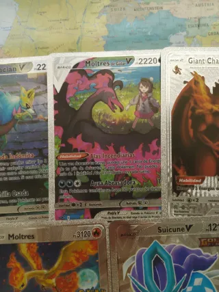 Pack 5 Cartas Pokémon Especiales Plata