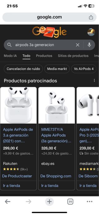 Airpods 3ª Gen. Usados 4 veces
