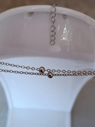 Colgante mujer plata y negro