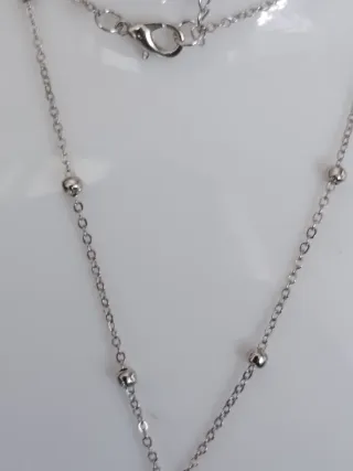 Colgante mujer plata y negro