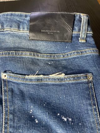 Pantalón vaquero Zara azul hombre Talla 46