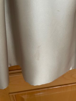 Vestido Pronovias corto invitada beige y negro