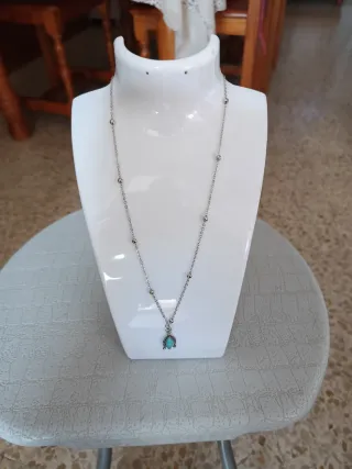 Colgante Plata Turquesa Mujer