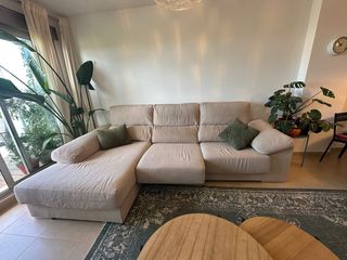 Sofá Chaise long beige retráctil 3x1.70 OFERTABLE!