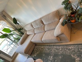 Sofá Chaise long beige retráctil 3x1.70 OFERTABLE!