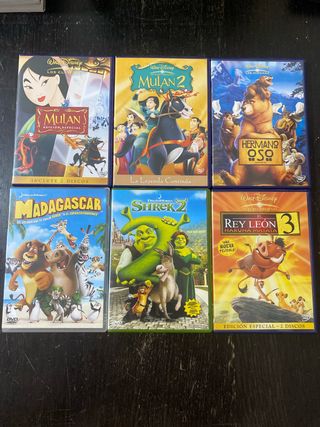 Lote 6 Películas Disney DVD Español