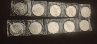 10 Monedas Plata 12€ Juan Carlos y Sofía
