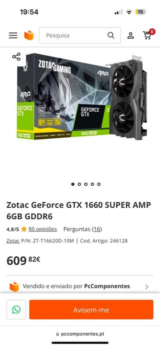 Zotac GTX 1660 SUPER AMP 6GB