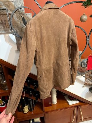 Giacca donna vera pelle scamosciata vintage