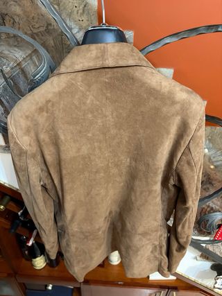 Giacca donna vera pelle scamosciata vintage