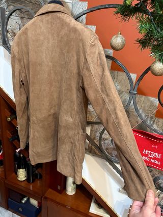 Giacca donna vera pelle scamosciata vintage