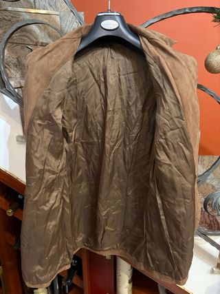 Giacca donna vera pelle scamosciata vintage