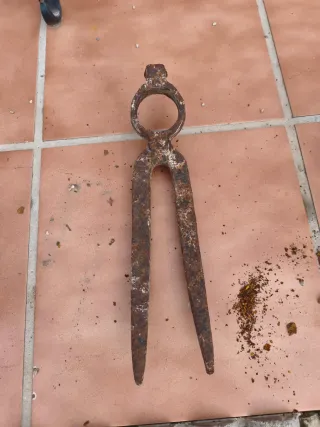 Azada antigua de 2 picos