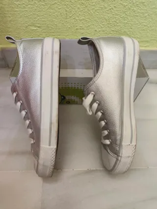 Zapatos plateados
