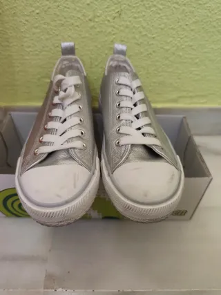 Zapatos plateados
