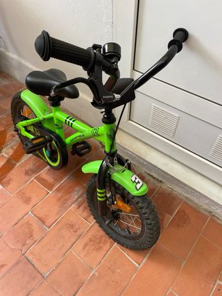 Bicicleta infantil verde 12 pulgadas