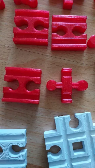 Uniones y piezas tren Ikea