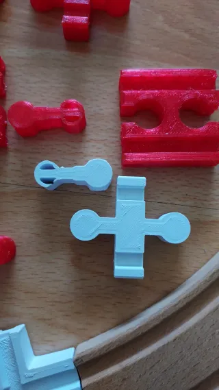 Uniones y piezas tren Ikea