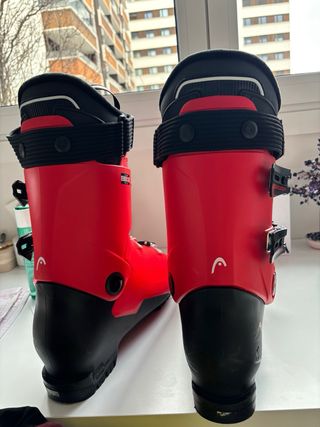 Botas de esquí HEAD rojas y negras, talla 44.5- 45