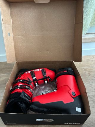 Botas de esquí HEAD rojas y negras, talla 44.5- 45