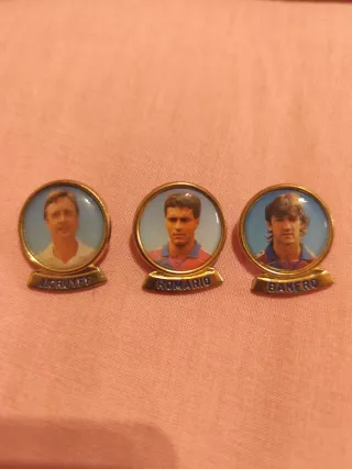 Lote 3 Pines Barça Dream Team Cruyff Romario