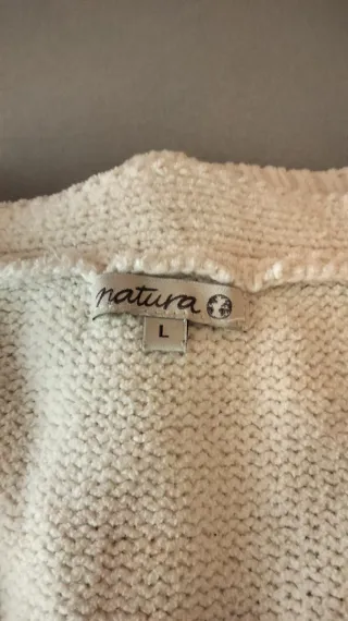 Jersey Natura beige escote pico talla L