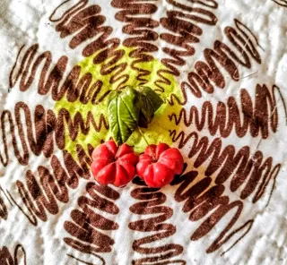 Imán calabaza y hoja