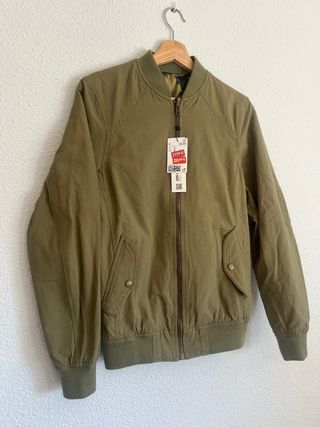 Chaqueta Bomber Pull&Bear Reversible Verde Talla S