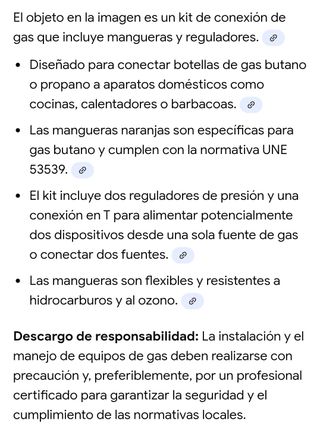 Kit conexión gas propano/butano