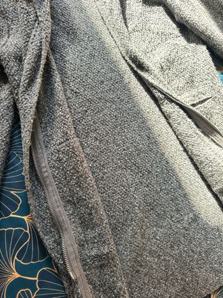 Abrigo Zara Lana Mujer Gris