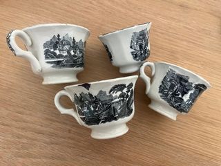 4 Tazas La Cartuja Vistas Negro