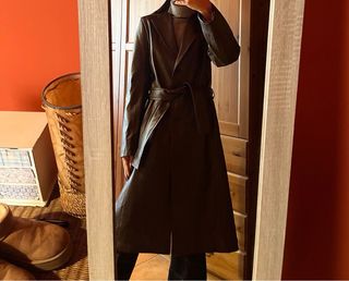 Abrigo efecto piel Zara