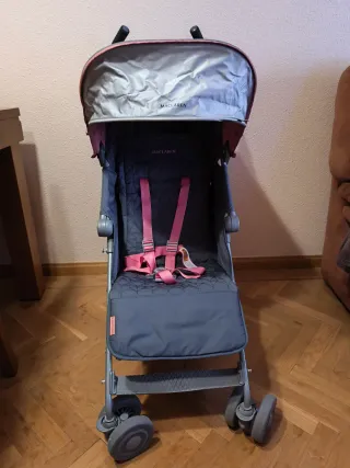 Silla Maclaren gris y rosa