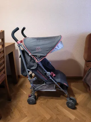 Silla Maclaren gris y rosa