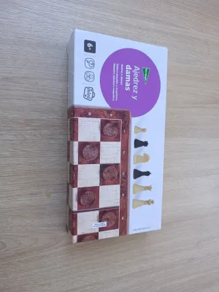Juego Ajedrez y Damas Plegable Mini