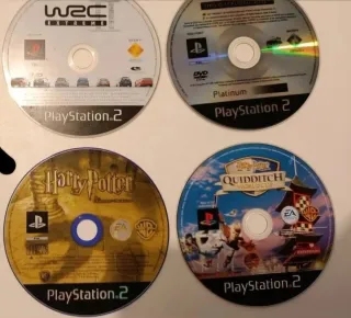 Lote 4 Juegos PS2: WRC, Football, Harry Potter