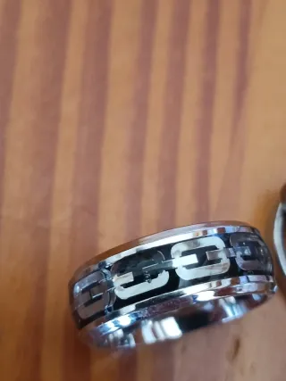 Lote 4 Anillos de acero inoxidable Pequeños