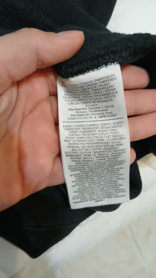 Felpa Nike nera con logo