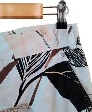 Pantalón Punto Roma Estampado Flores