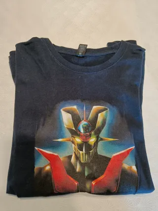 Camiseta Mazinger Z L Manga Larga Azul Marino