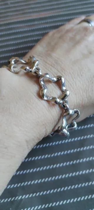 Pulsera eslabones plateada unisex