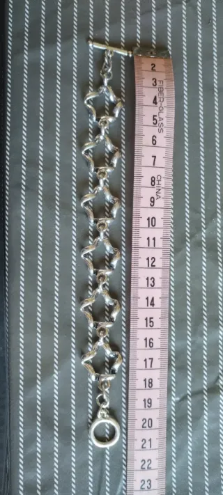 Pulsera eslabones plateada unisex