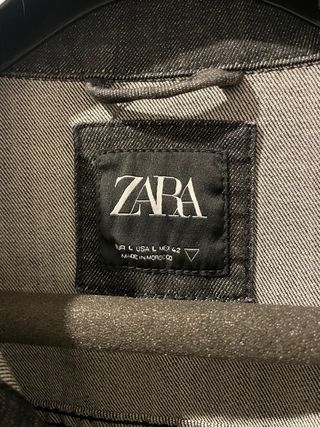 Chaqueta vaquera Zara hombre gris oscura