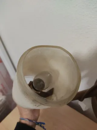 Aplique de pared dorado con cristal