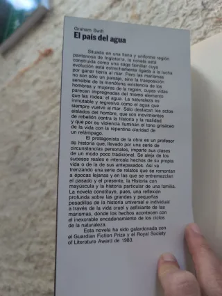 Novela El país del agua