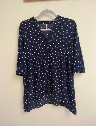 Blusa Zara puntos azul