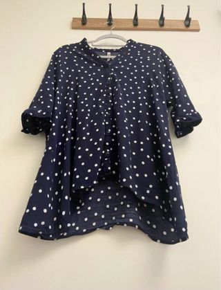 Blusa Zara puntos azul