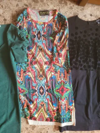 Lote 5 vestidos y 1 falda. Mango y Custo. Talla S.
