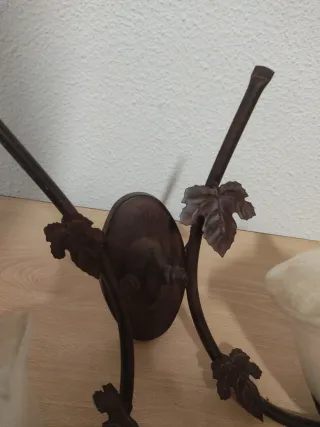 Aplique de pared doble metal y cristal